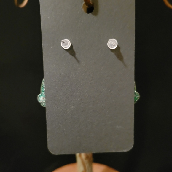 2/$20 Resin St. Patrick's Day Rainbow Clover Earrings - Picture 2 of 4